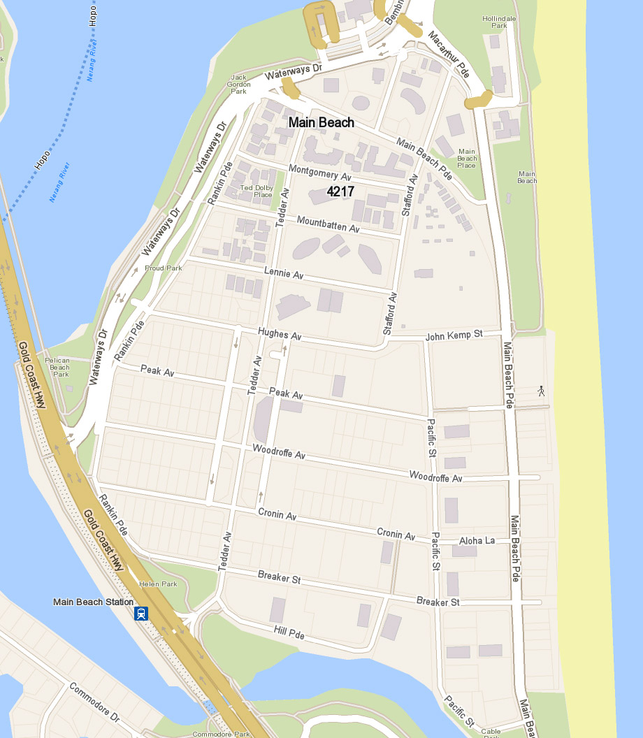 Main Beach Street Map