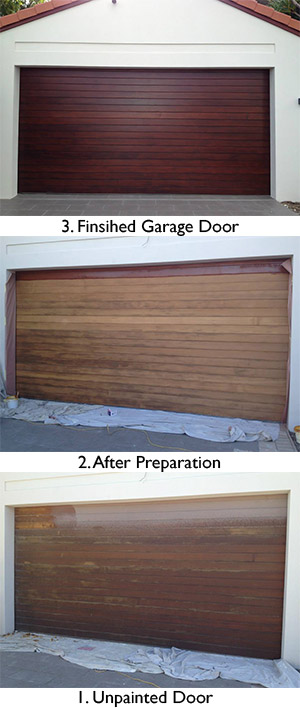 Re-painted garage door