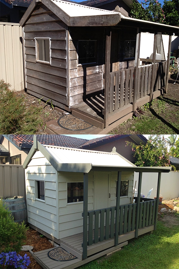 Kids Cubby House Before After